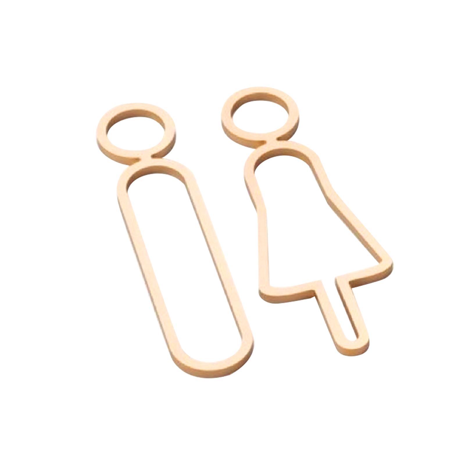 2x Toilet Signs Wall Door Signage Modern Decorations Acrylic Toilet Door Sign