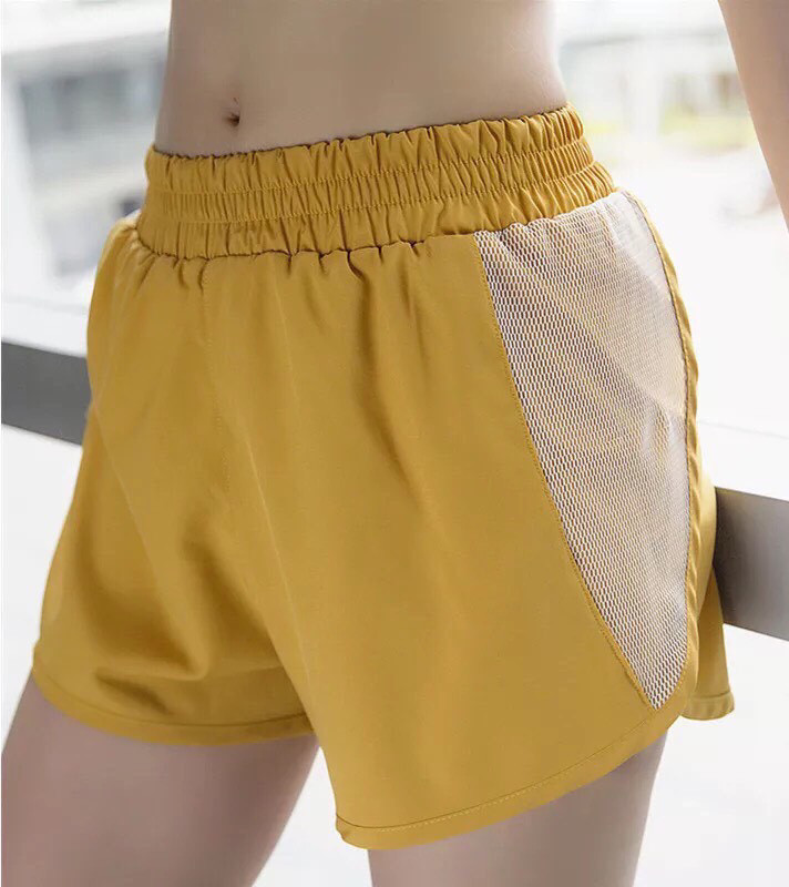 Quần Sort Đùi Thể Thao Nữ Phối Lưới 2 Lớp