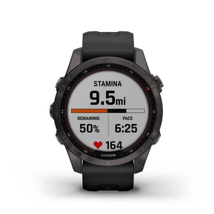 Đồng Hồ Thông Minh Garmin Fenix 7S Sapphire Solar - Carbon Gray DLC Titanium with Black Band (Màu Đen) - Hàng Chính Hãng