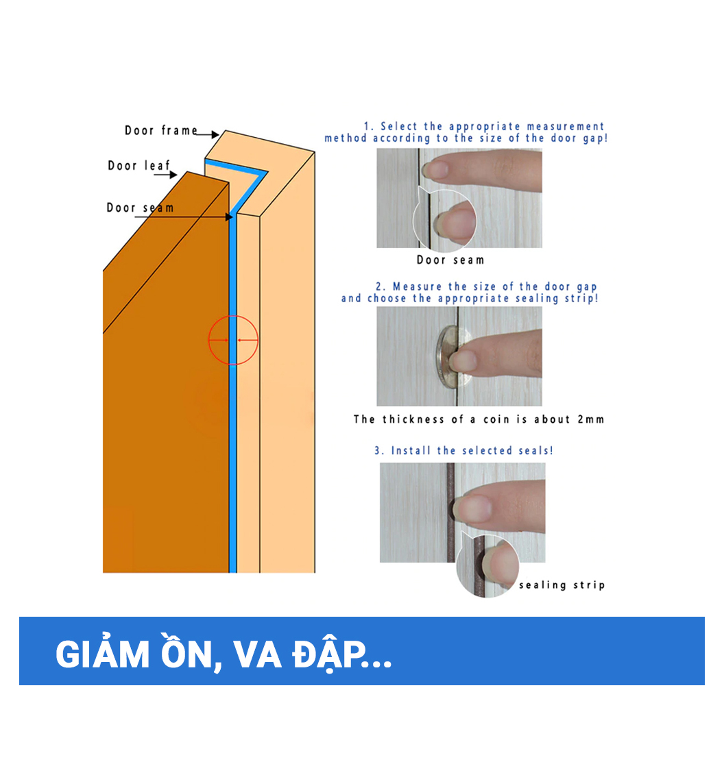 5m gioăng cao su dán type I 9x2mm