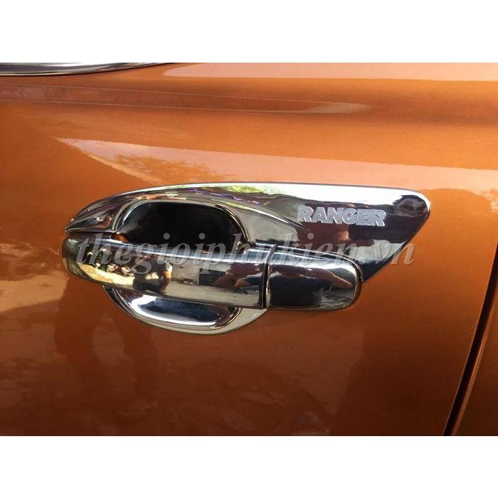 Bộ ốp tay nắm, ốp hõm cửa xe Ford Ranger