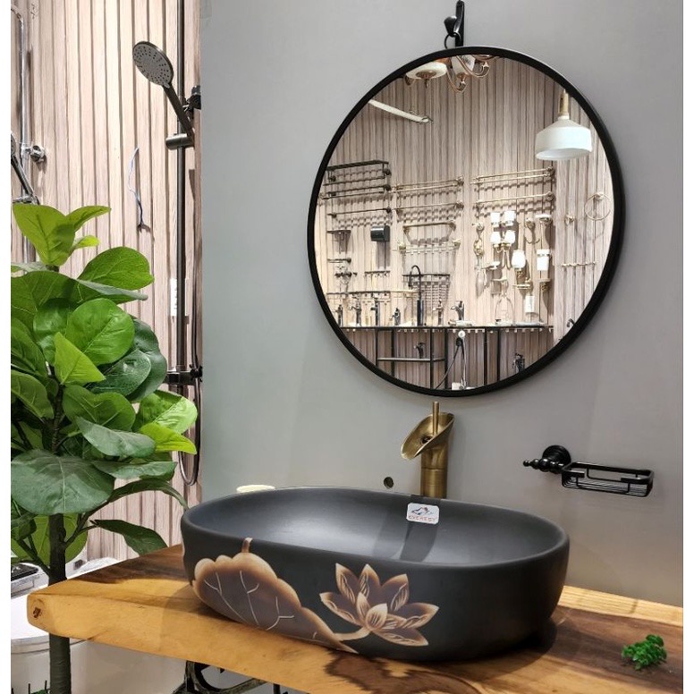 Chậu sứ mỹ thuật - lavabo đặt bàn cổ điển