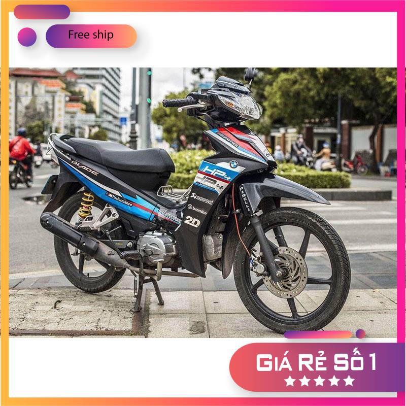 Tem rời dành cho wave blade 110 hp4 Tem rời dành cho dán xe đen