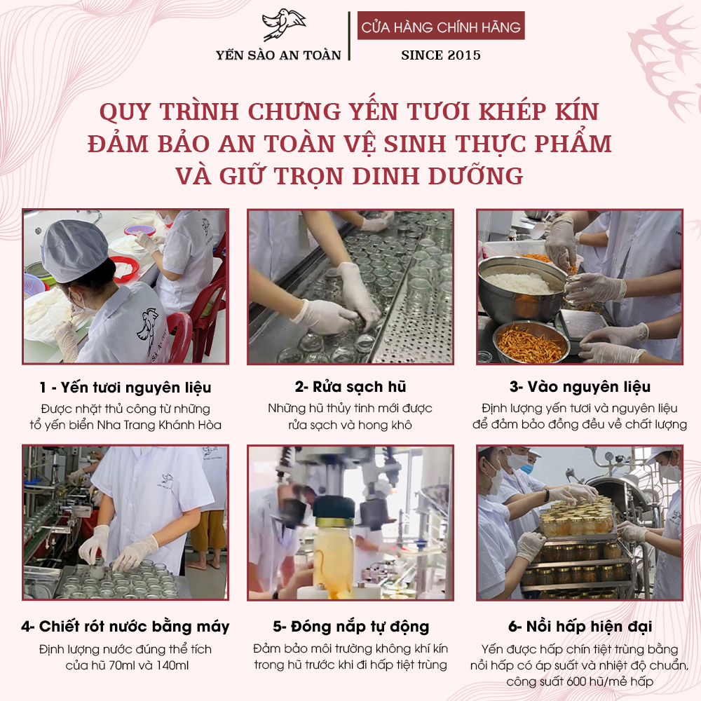 Yến chưng sẵn combo mix đến 10 vị ĐẬM ĐẶC YẾN TƯƠI từ tổ yến Nha Trang Khánh Hoà Yến Sào An Toàn