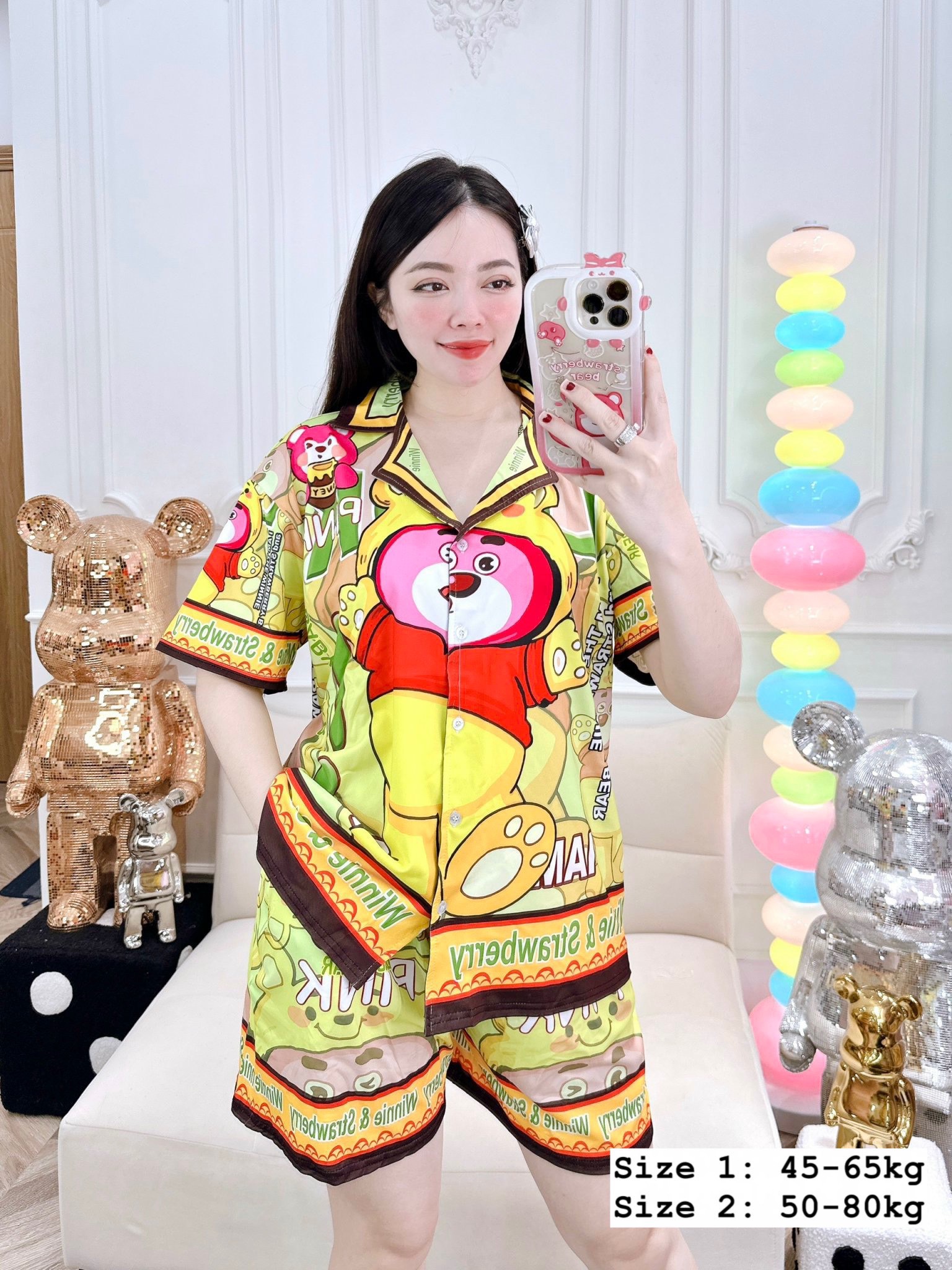 [HCM] (60-80kg, P2) Đồ bộ bigsize đùi chất thun lạnh in 3D hoạt hình. chuột mickey - chuột minnie - vịt donald - chú ngựa - khác. bobigsizedui5thunlanh