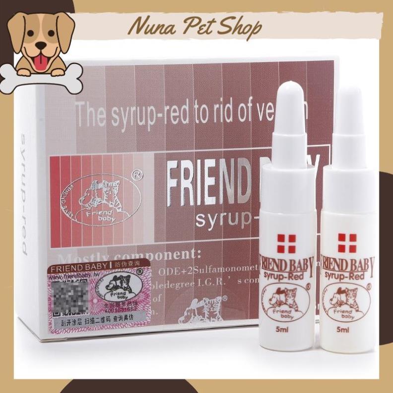 Siro uống chống giun sán cho chó mèo Friend Baby 5ml