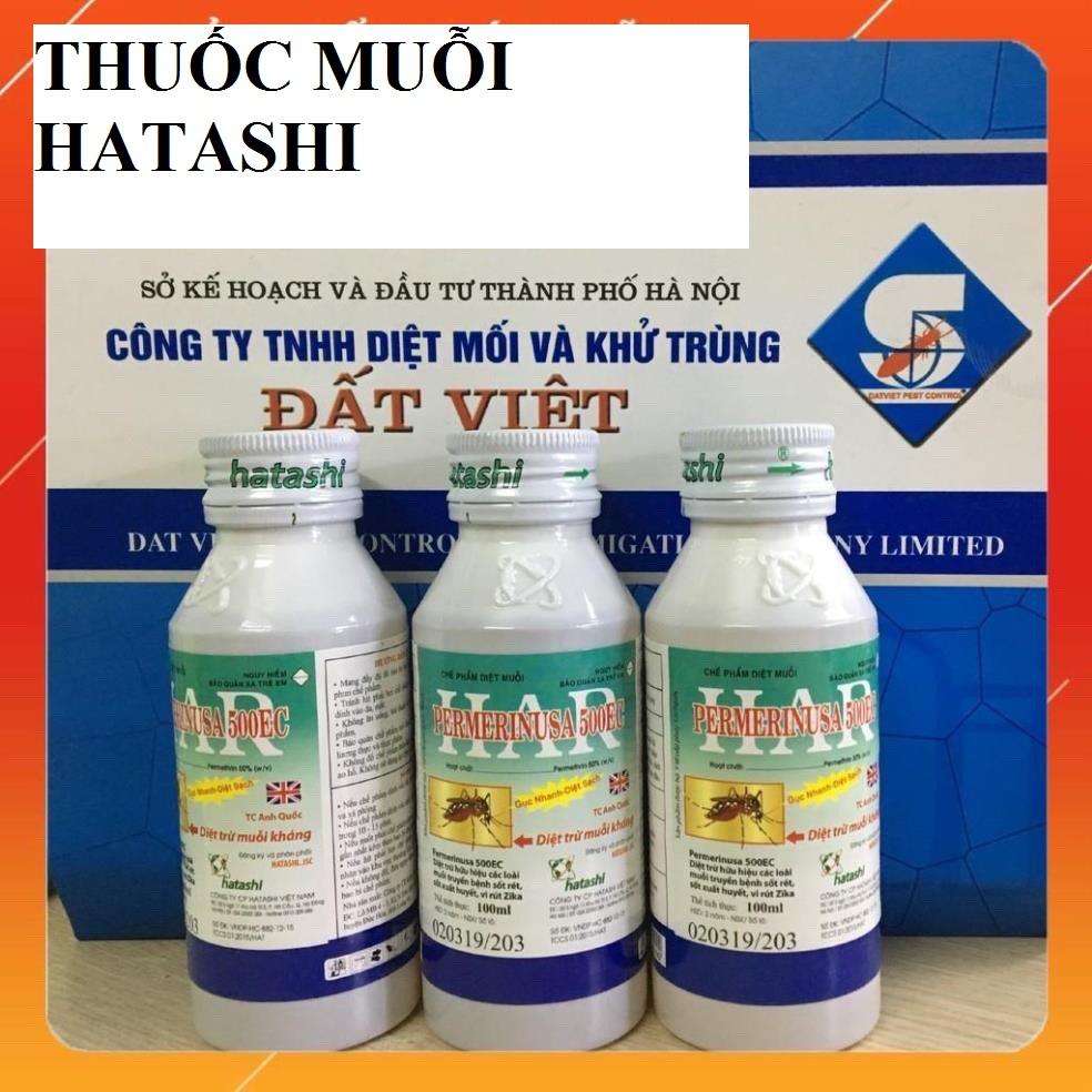 Bộ 3 LỌ Thuốc diệt muỗi  PERMERINUSA 500EC loại 100ml,diệt trừ muỗi truyền bệnh sốt rét,sốt xuất huyết,vi rút Zika