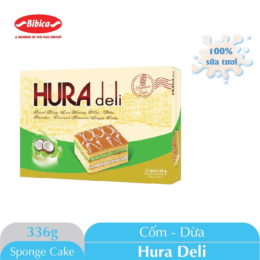 Bánh Bông Lan Hura Deli Chocolate - Dừa 336g