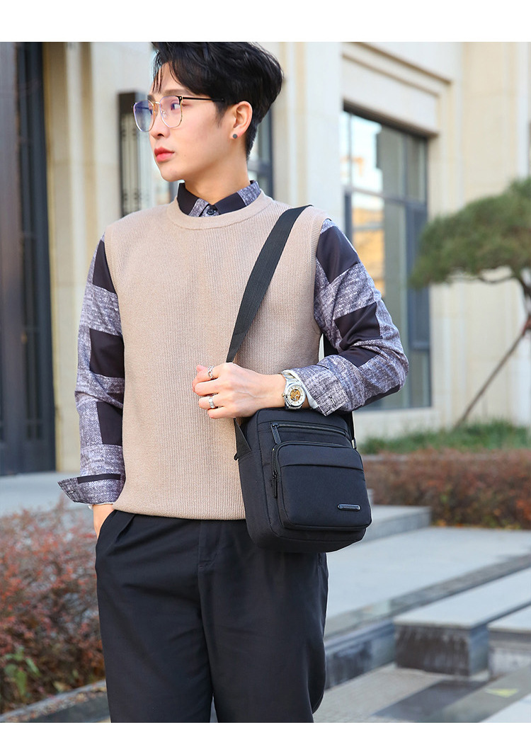 Túi Đeo Chéo Nam Oxford Túi Bố Cao Cấp Nhiều Ngăn Chống Thấm Nước, Túi Đeo Vai Phong Cách Thời Trang Hàn Quốc Dành Cho Người Đi Làm, Học Sinh, Sinh Viên,Người Đi Chơi, Đi Du Lịch