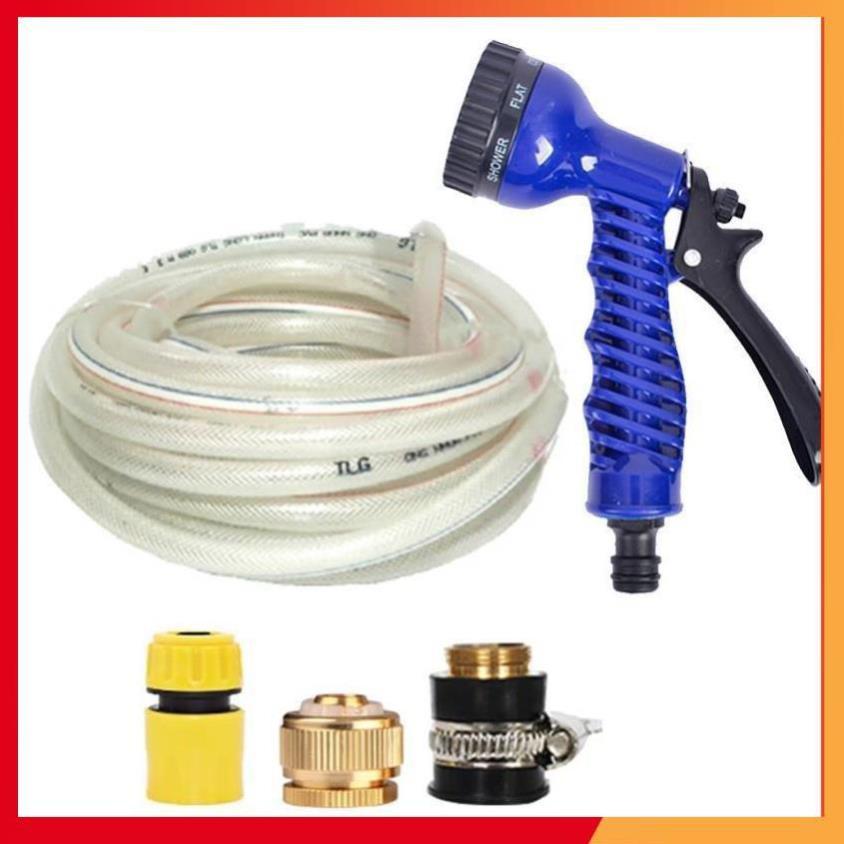 Bộ dây và vòi xịt tăng áp lực nước,rửa xe, tưới cây 7-10m 206843