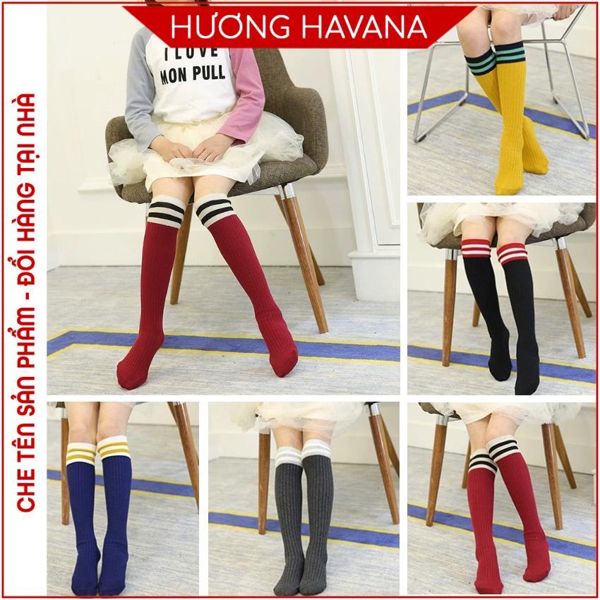 Tất đùi bé gái chất cotton đanh mịn co giãn phong cách Hàn Quốc- Tất trẻ em Havana KPT01