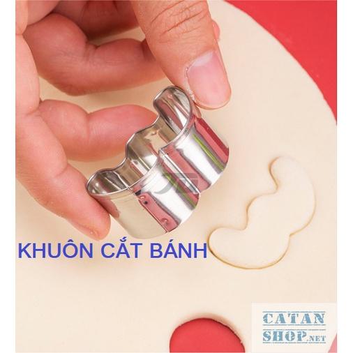 Vỉ 9 Khuôn cắt bánh quy hình số bằng thép không gỉ tạo hình bánh Cookie kiểu dáng đáng yêu, xinh GD522-Khuonbanh-So