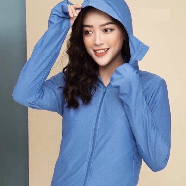 Áo khoác nắng nữ che mặt chống tia UV vải dày dặn mát thoáng khí - màu sắc thời trang