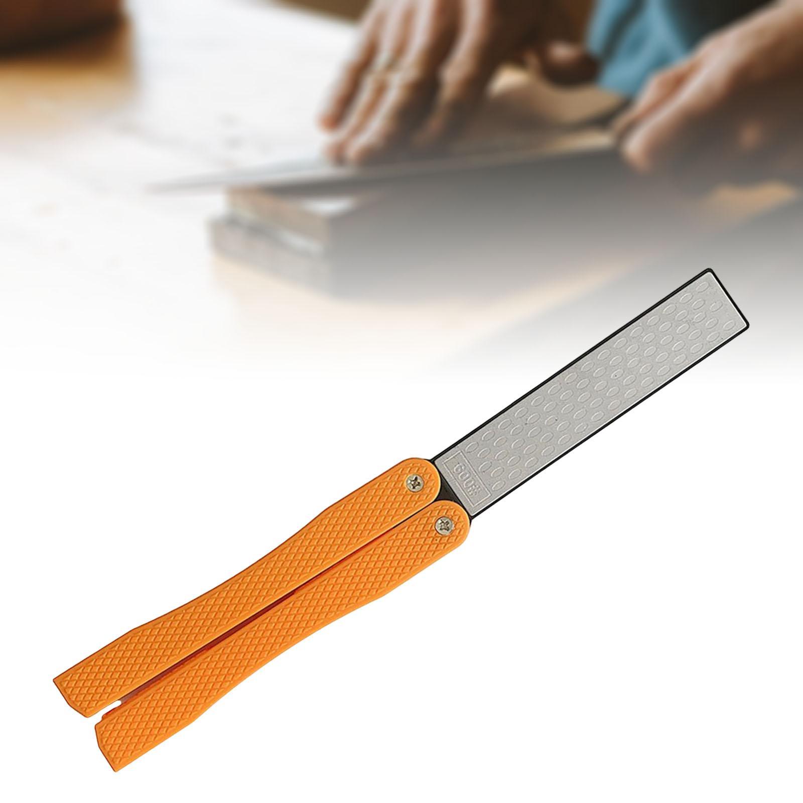 Portable Double Sided Diamond Knife Sharpener for Home Outdoor Camping Kitchen Tools