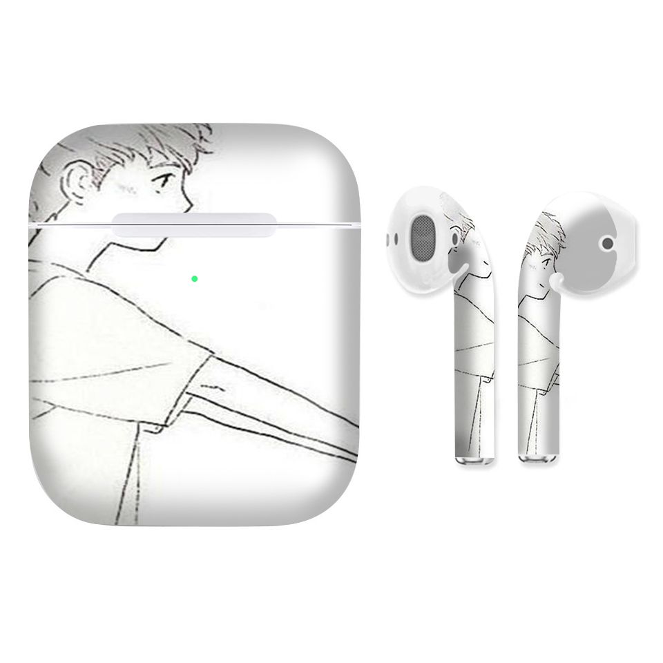 Miếng dán skin chống bẩn cho tai nghe AirPods in hình thiết kế - atk177 (bản không dây 1 và 2