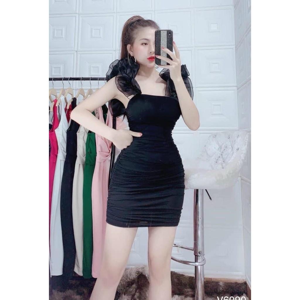 Váy body 2 dây voan thời trang xixo cao cấp - DAM0046