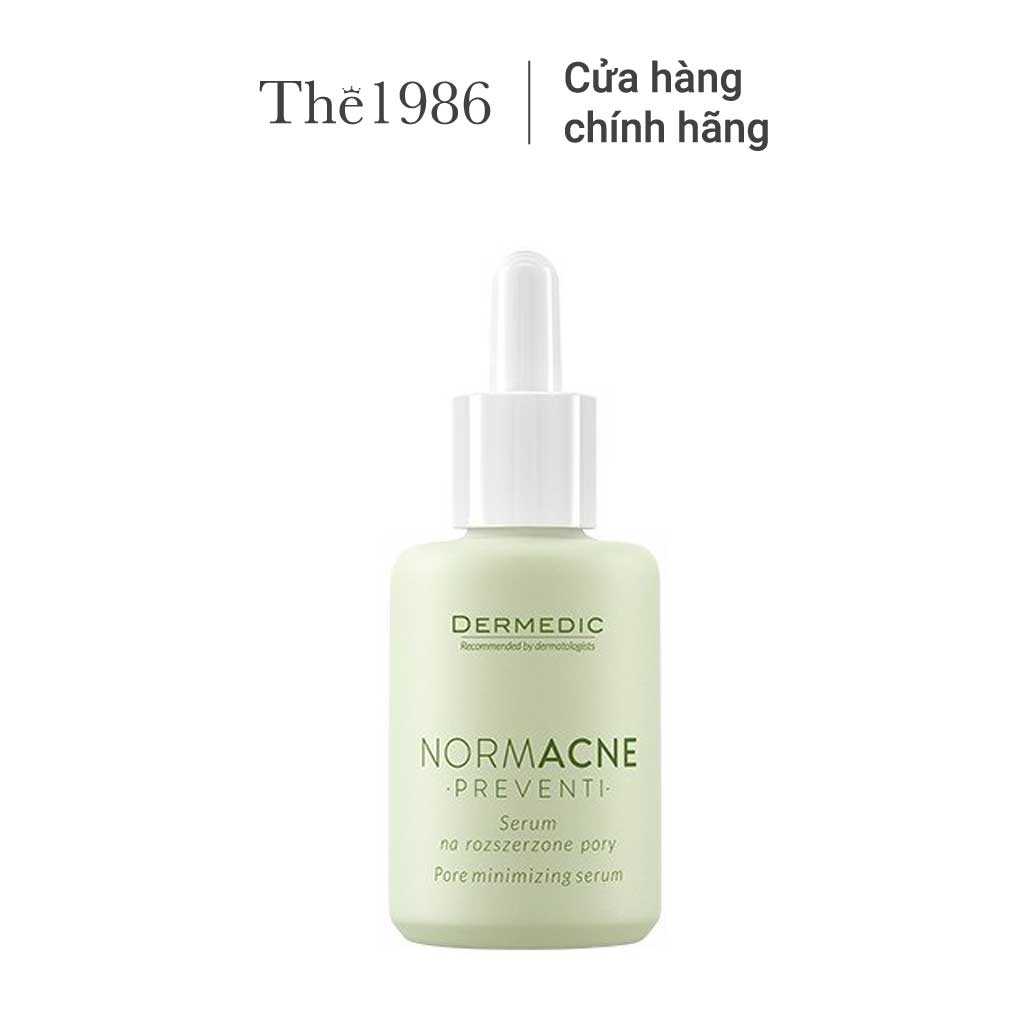 Serum Dermedic Normacne kiềm dầu se khít lỗ chân lông cho da dầu Normacne Preventi Widened Pores Serum 30 ml