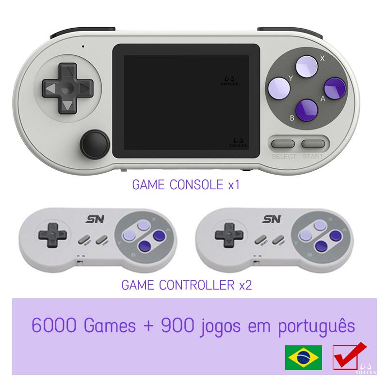 SF2000 Retro Máy Chơi Game Cầm Tay 10000 Trò Chơi Trẻ Em IPS Mini Máy Chơi Game Di Động Cho Everdrive SNES GBA Sega Dendy Màu: 6000 và 900 BR 2P