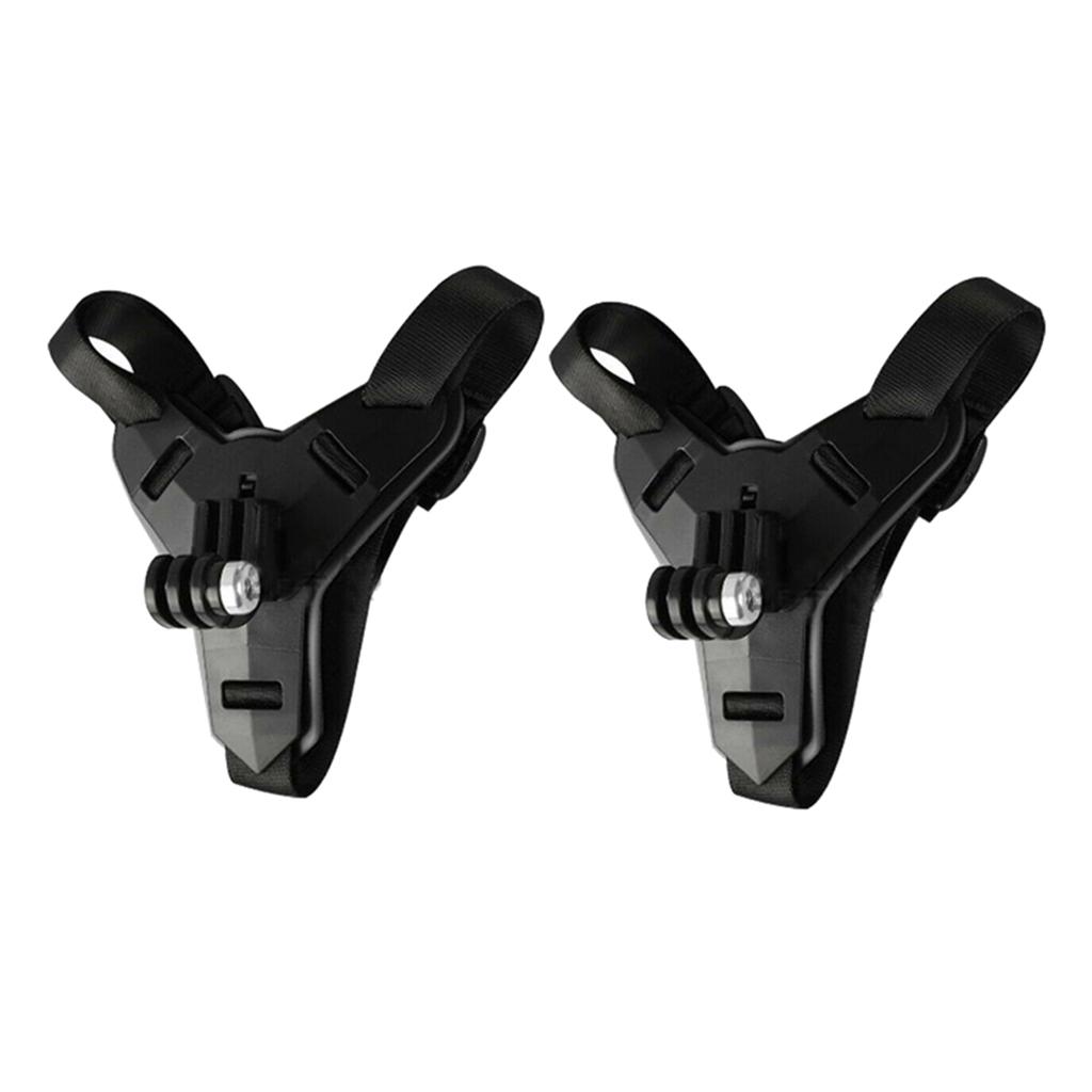 2x Helmet Chin Mount Holder For GoPro 8/7/6/5 Sports Camera Black