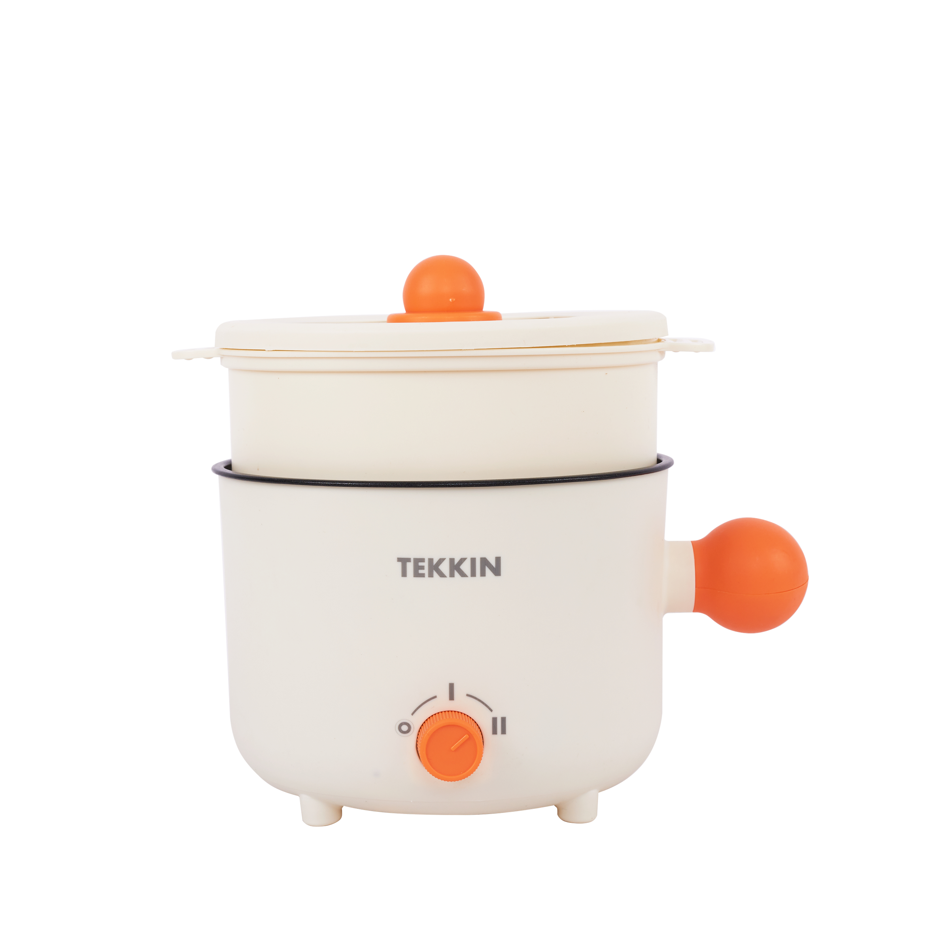 Nồi Lẩu Điện Tekkin Ti - 25A 1.8L Chống Dính Chiên Xào Lẩu Bảo Hành 12 Tháng - Hàng Nhập Khẩu - Cam