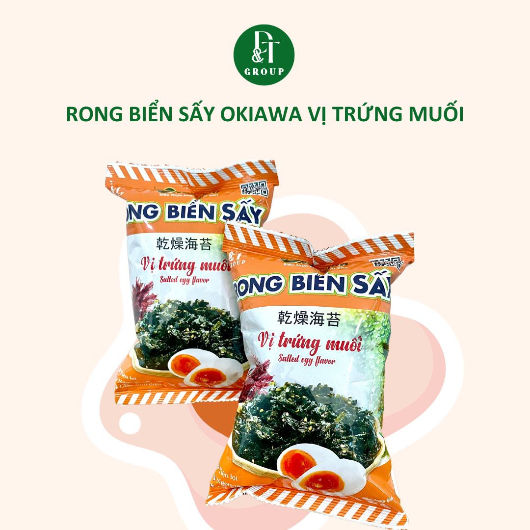 Gói rong biển sấy khô Okinawa vị trứng muối 12g - ăn liền DTFood