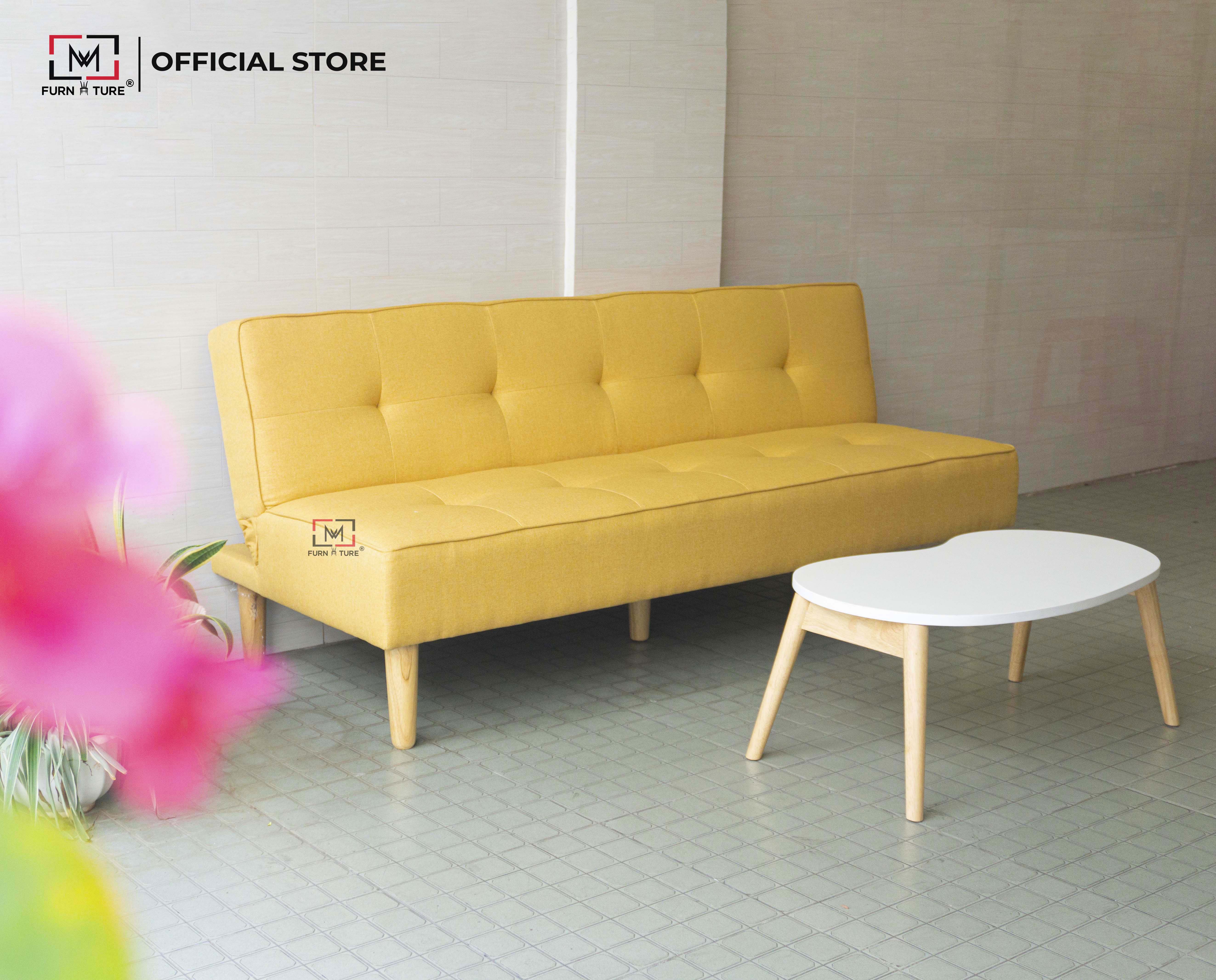 SOFA BED 3 CHỨC NĂNG NGÃ VÀ CHÂN GỖ TỰ NHIÊN LẮP RÁP - HÀNG XUẤT KHẨU MỸ