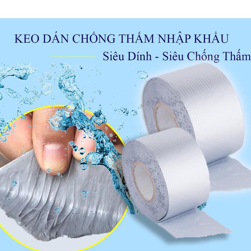 Băng keo siêu dính chống thấm và chịu nhiệt WaterProof Tape công nghệ Nhật Bản khổ 5cm