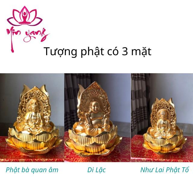 Tượng Phật Như Lai - Di Lặc - Quan Âm Ba Mặt Trang Trí Ô tô