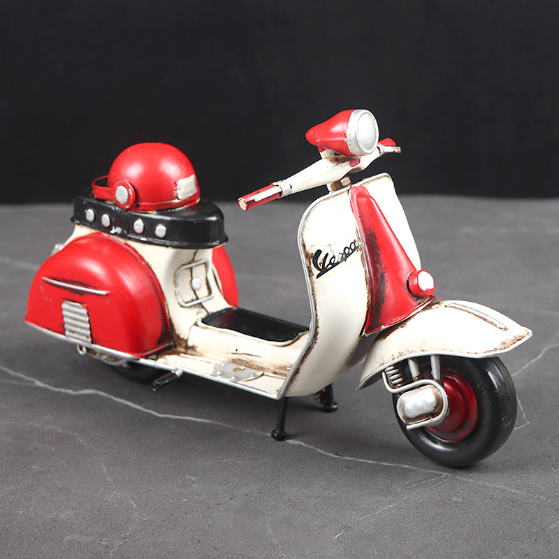 Mô Hình Xe Vespa Vintage - Mô Hình Thủ Công - Quà Tặng - Décor Home - Décor Quán Cafe