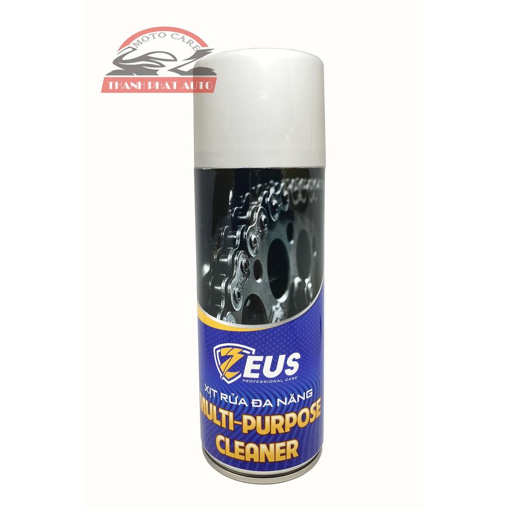 Combo Dưỡng sên Zeus chain Lube 400ml, Rửa sên Zeus Chain Cleaner 400ml Tặng bàn chải vệ sinh sên Cao cấp