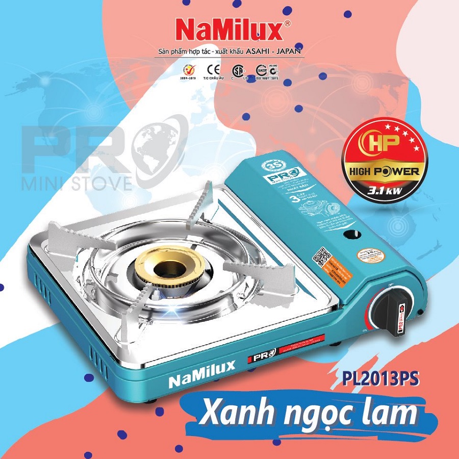 Bếp Gas Mini Cao Cấp NaMilux PL-2013PS- Hàng Chính Hãng (Giao Màu Ngẫu Nhiên)