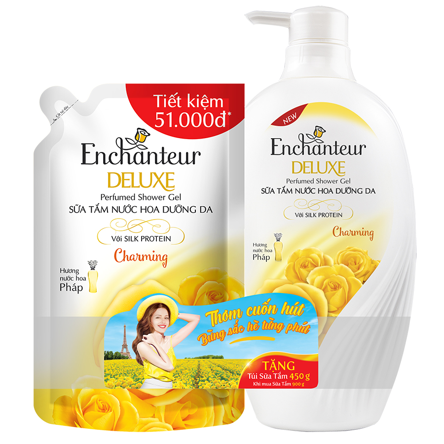 Sữa Tắm Hương Nước Hoa Enchanteur Charming 900g - 1015227