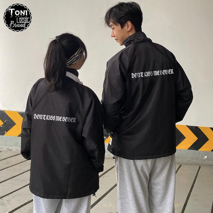 Áo Khoác Dù Local Brand DONT KISS Jacket Mero 2 lớp dày form rộng Unisex cổ bẻ