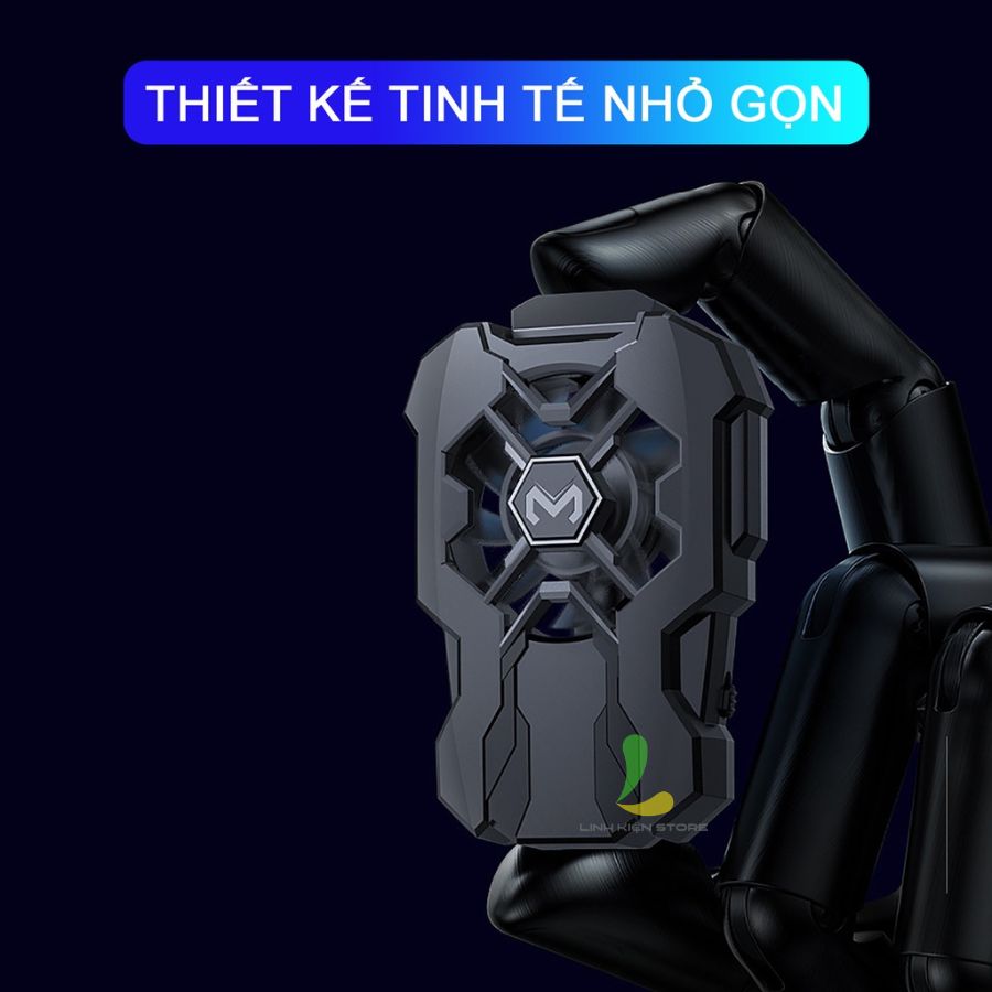 Quạt tản nhiệt điện thoại Memo FL07 - Phụ kiện gaming hạ nhiệt thiết kế đậm chất gaming, dung lượng pin 400mAh - Hàng nhập khẩu