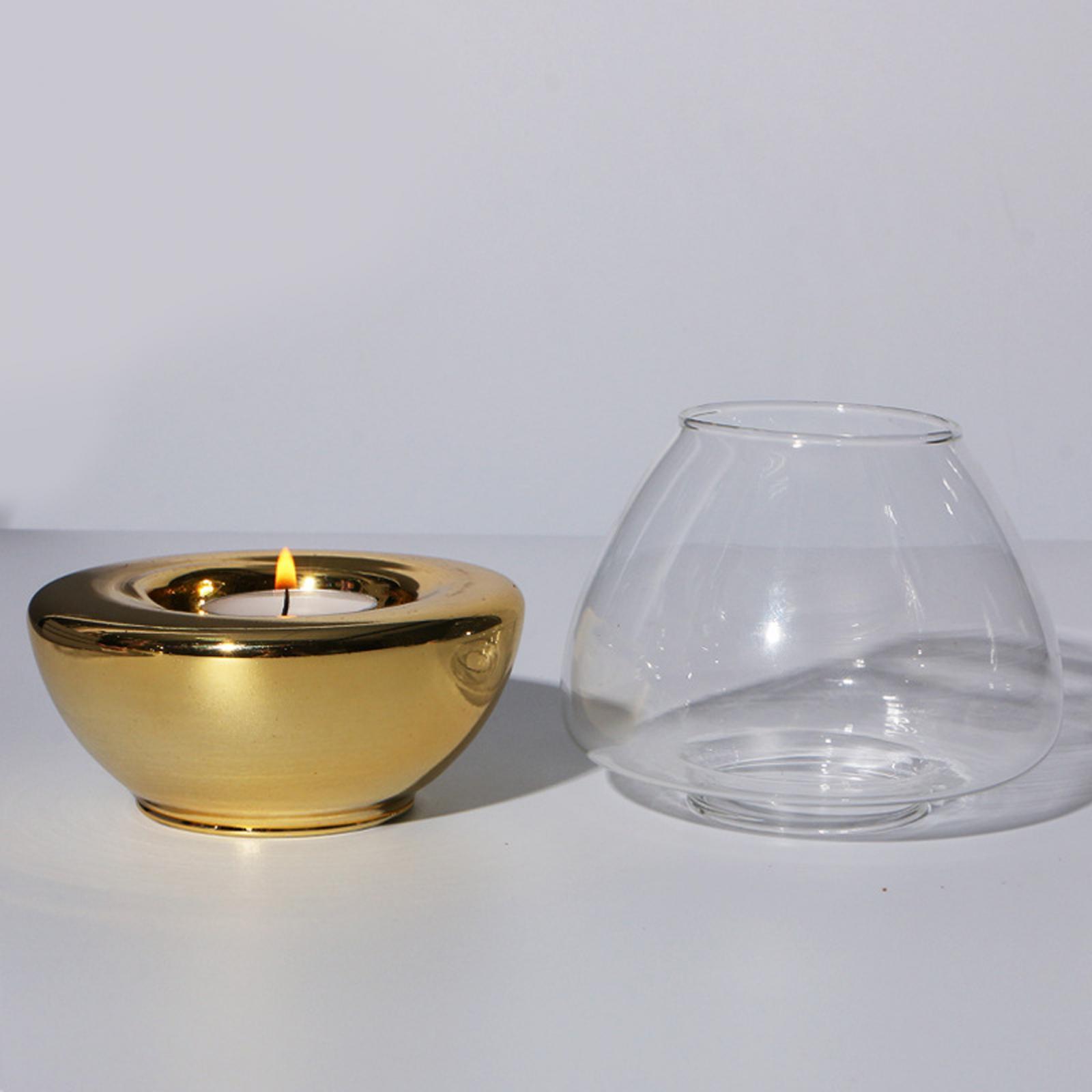 Glass Candlestick Holders Tealight Candle Holders for Table Centerpieces, Wedding Decor and Dinner Party