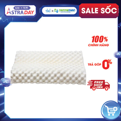 Gối Cao Su Liên Á Massage Convoluted LAGM3860 (38 x 60 x 12 cm) - Trắng (Giao mẫu ngẫu nhiên)