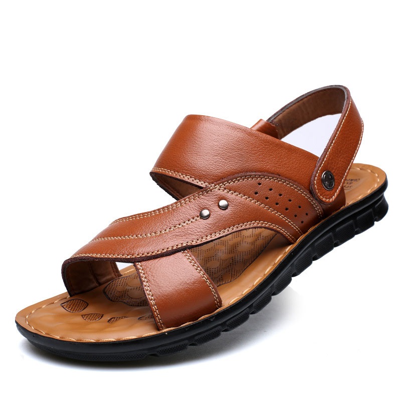 Giày Sandal phong cách thời trang  Nhật Bản đế mềm chất liệu da bò thật phù hợp với các mùa trong năm mã 12129