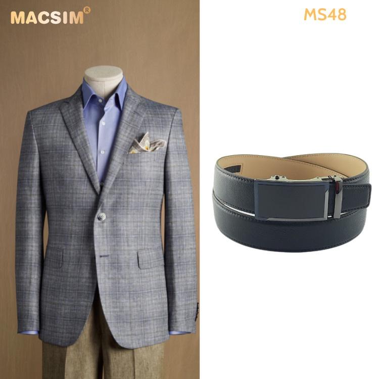 Thắt lưng nam -Dây nịt nam da thật cao cấp nhãn hiệu Macsim MS48