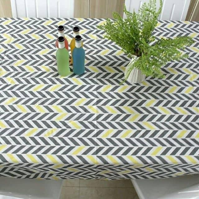 Vải Bố Vải Canvas Decor Trang Trí May Rèm, Màn Cửa Sổ, Khăn Bàn, Khăn Picnic, Phông Chụp Ảnh Họa Tiết Xương Cá Vàng