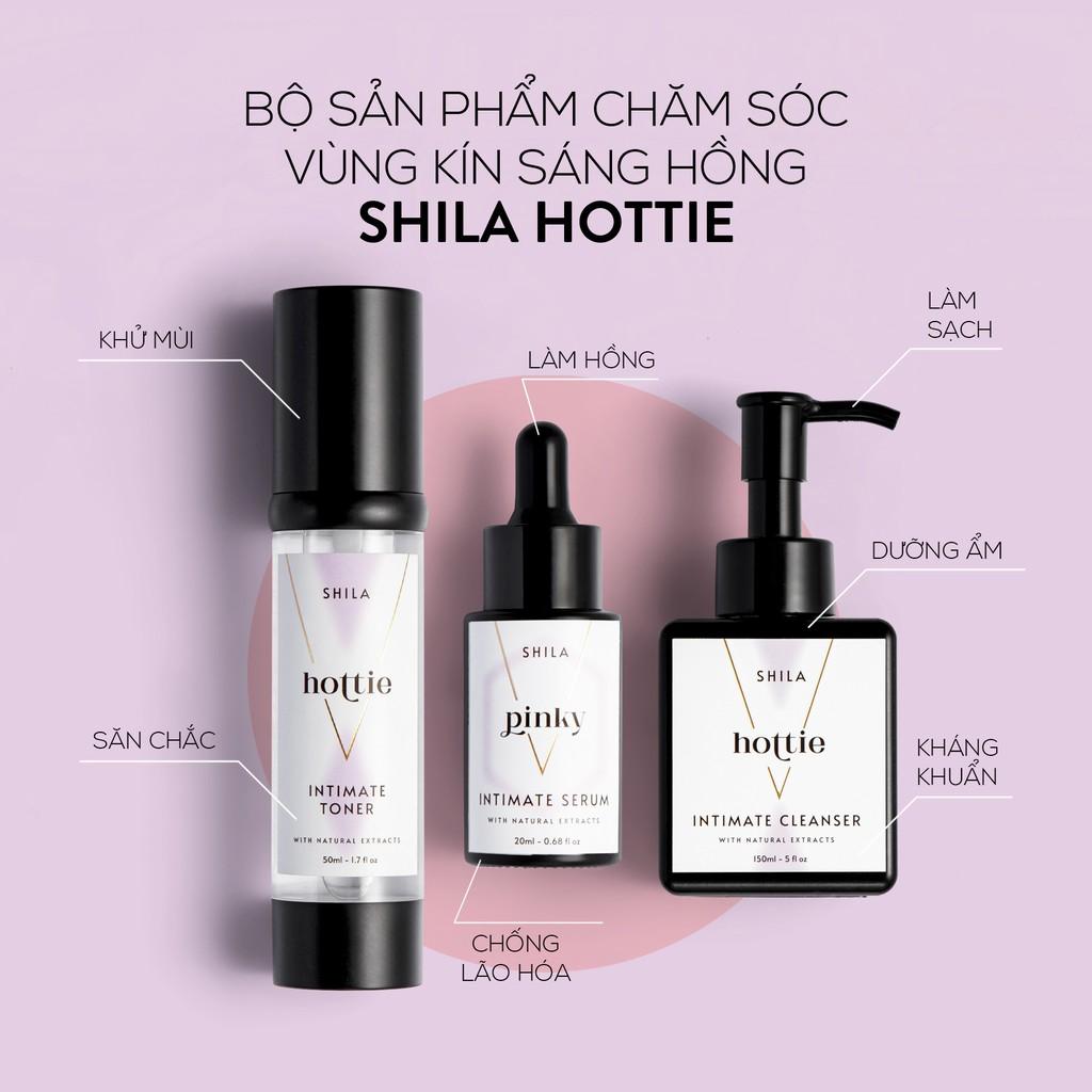 Bộ 3 chăm sóc vùng kín Shila (Shila Intimate Toner Hottie, Shila Intimate Cleanser Hottie, Shila Serum Pinky)