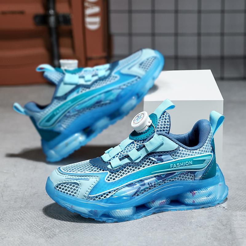 Mùa Đông 2022 Mới Cotton Quay Khóa Giày Sneaker Trẻ Em Thứ Hai Cotton Triều Giày Sang Trọng Nhiệt Bé Trai Và Bé Gái giày Color: sapphire blue2302 Shoe Size: 28