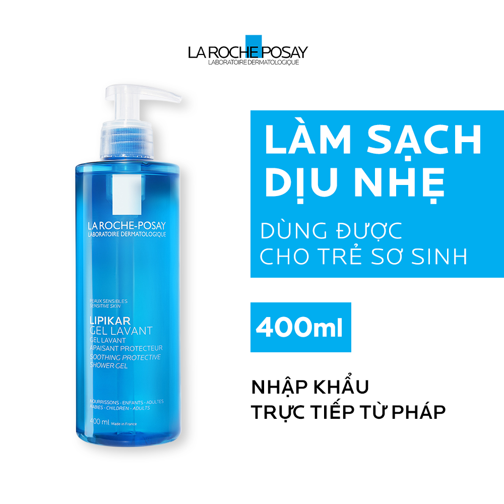 Gel tắm làm sạch làm dịu và bảo vệ da nhạy cảm La Roche-Posay Lipikar Lavant Shower Gel 400ml