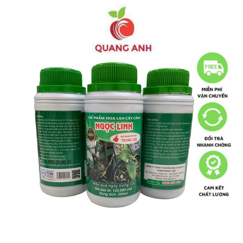 Chế Phẩm Thối Nhũn 12H Ngọc Linh A8 VIP Cho Hoa Lan, Cây Cảnh, Thối Nhũn - Chai 250ML