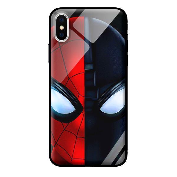 Ốp kính cường lực cho iPhone X Nhện Đỏ Đen - Hàng chính hãng