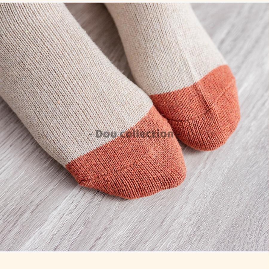 Vớ Tất Cotton Unisex Cổ Cao Retro Phối Nhiều Màu Phong Cách Nhật Bản Thời Trang Thu Đông - Mã TV023