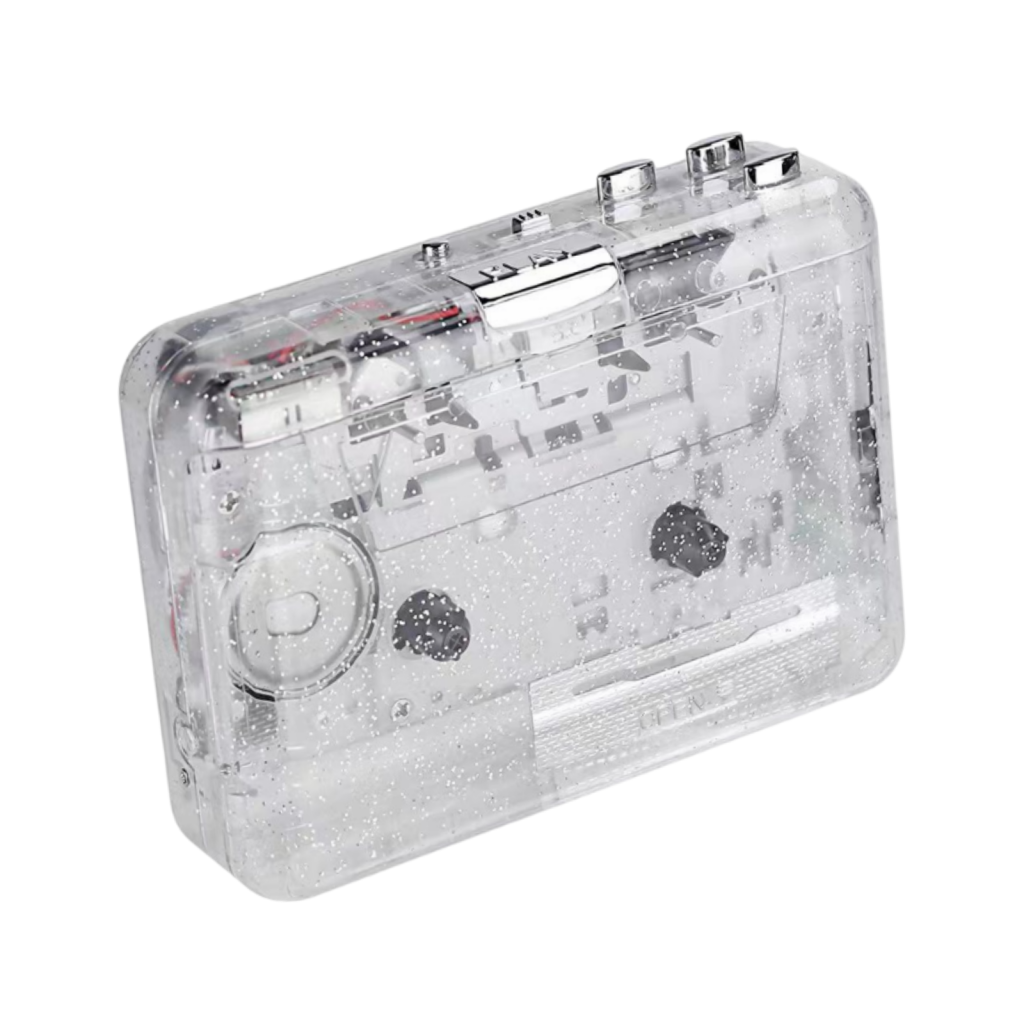 Transparent Cassette Player Cassette to MP3 Converter for Entertainment  Compact  Compact Vintage Cassette Tape Player