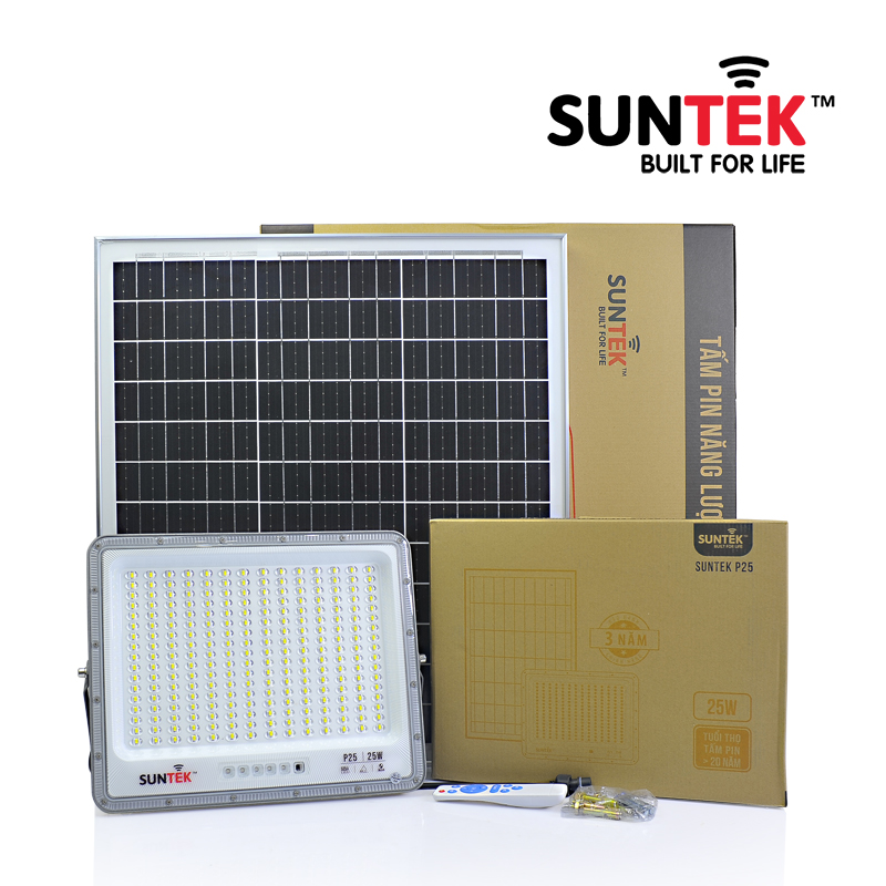 Đèn Pha Cao Áp Năng Lượng Mặt Trời SUNTEK P25 - Hàng Chính Hãng - Bảo hành 3 năm 1 đổi 1