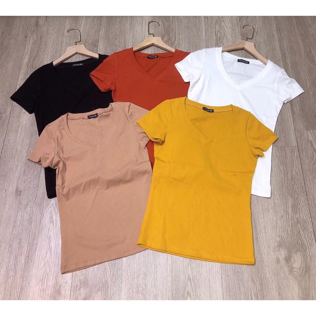 ÁO THUN NỮ TRƠN ÔM BODY CỔ TIM NGẮN TAY – BASIC SHIRT 1