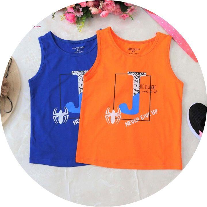 Áo sát nách bé trai Size 10-22kg vải cotton 100% thấm hút mồ hôi cực tốt