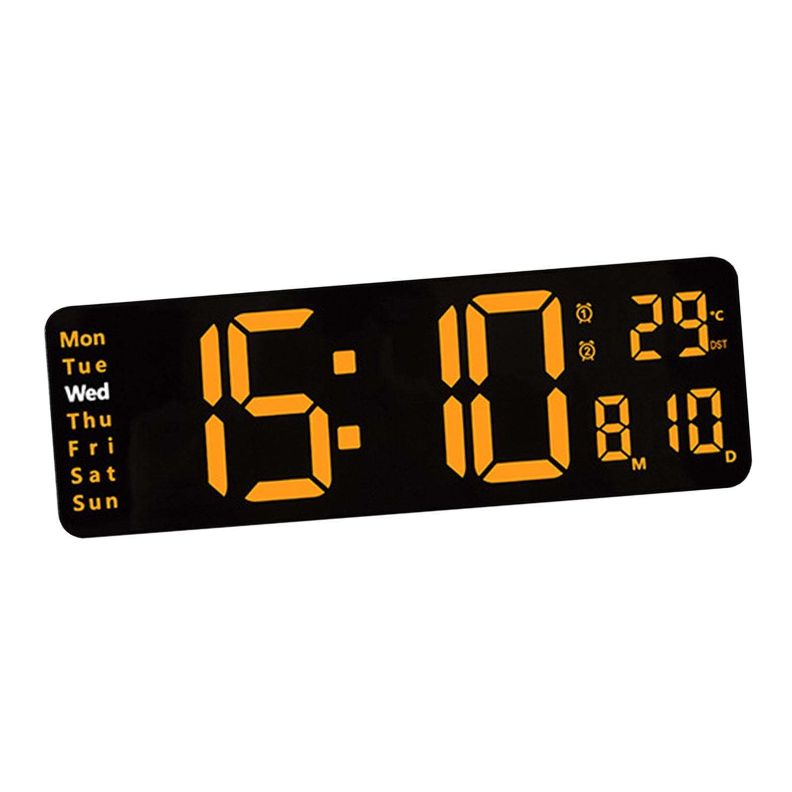 Modern LED Electronic Clock 2 Alarms Desk Clock for Shop Living Room Bedside